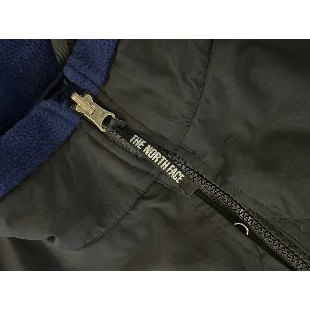 The North Face Denali Vest Blue/Black Mens L Fleece Polartec RETRO Zipper Pocket